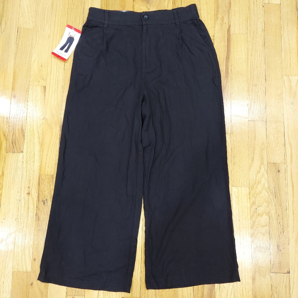NWT Sound Style Black Linen Blend Pants (Suze:M)